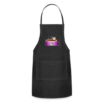 Shiba Coffee BathTime - Adjustable Apron - black - Front - Julia (174cm)