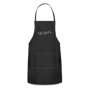 Quilting Sewing Quilt For Quilter - Adjustable Apron - black - Front - Julia (174cm)