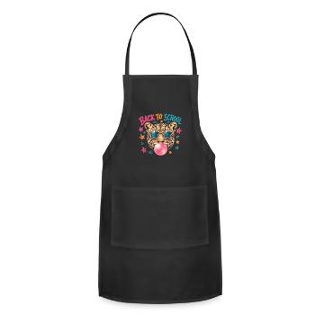 Back to School Leopard Star Shades - Adjustable Apron - black - Front - Julia (174cm)