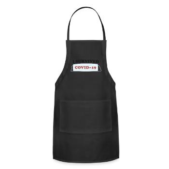 I SURVIVED COVID19 green - Adjustable Apron - black - Front - Julia (174cm)
