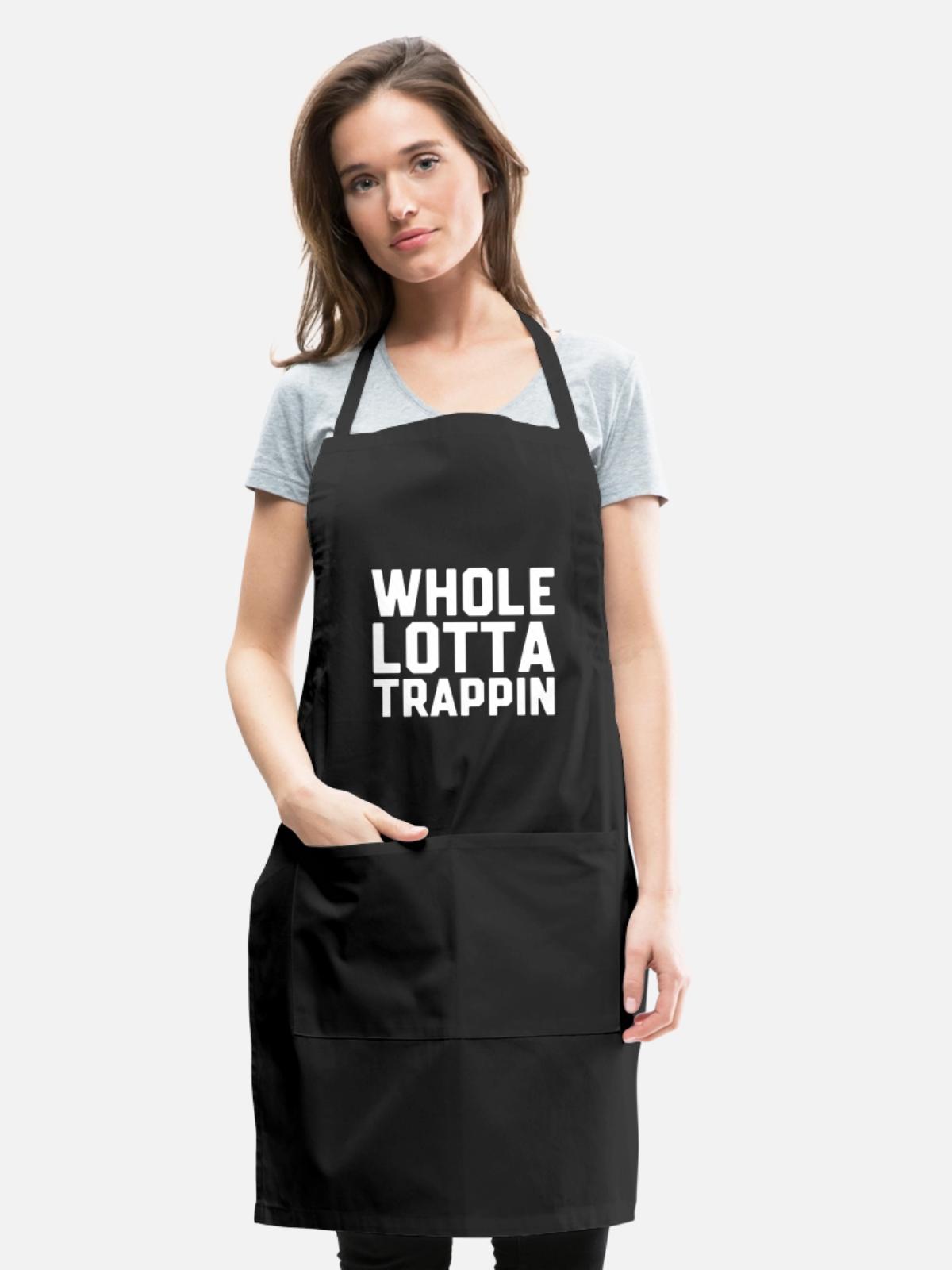 Whole Lotta Trappin - Adjustable Apron - black - Front - Julia (174cm)