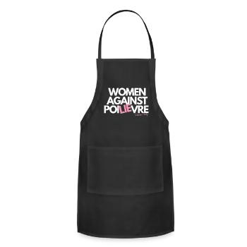 Women Against Poilievre Signature - Adjustable Apron - black - Front - Julia (174cm)