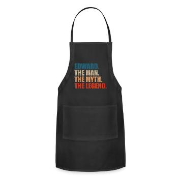 Edward The Man The Myth The Legend - Adjustable Apron - black - Front - Julia (174cm)