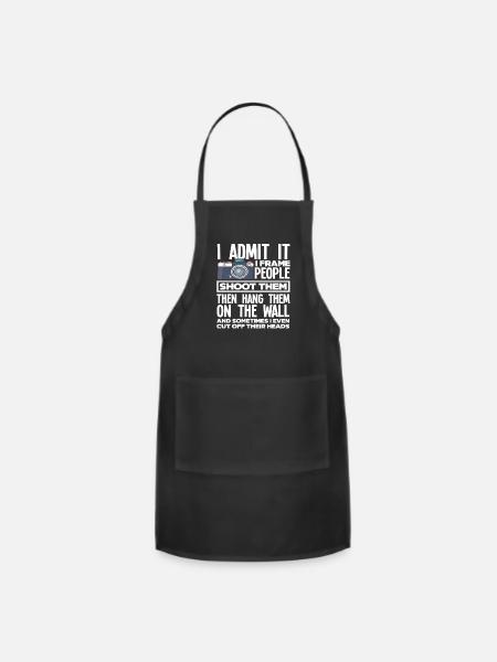 Funny Photographer Photographer - Adjustable Apron - black