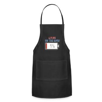 Living on the Edge with Battery at 1% - Adjustable Apron - black - Front - Julia (174cm)
