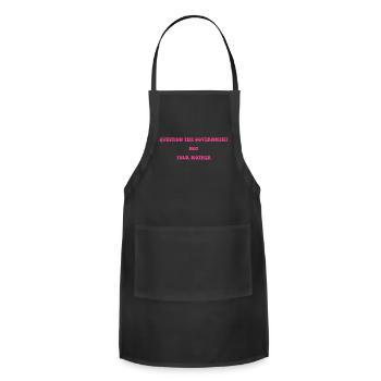 QUESTION THE GOVERNMENT NOT YOUR MOTHER - Adjustable Apron - black - Front - Julia (174cm)