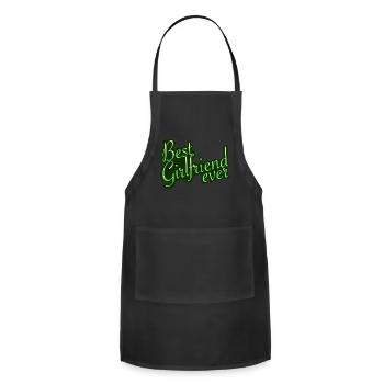 Best Girlfriend Ever - National Girlfriend Day - Adjustable Apron - black - Front - Julia (174cm)