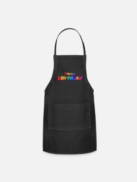 Happy Birthday - Adjustable Apron - black
