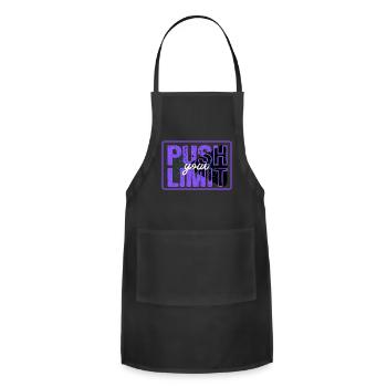 Push Your Limit Motivational Fitness Design - Adjustable Apron - black - Front - Julia (174cm)
