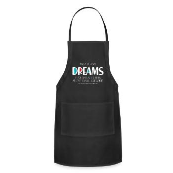 Run after your dreams (dark) - Adjustable Apron - black - Front - Julia (174cm)