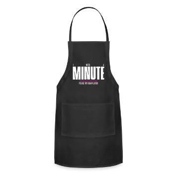 Petit t-shirt Minute Break Meme - Tablier réglable - noir - Devant - Julia (174cm)