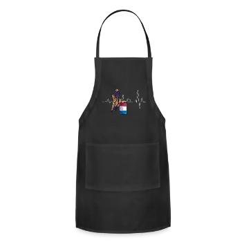 Barrel Racing Heartbeat Western Riding Horse Rodeo - Adjustable Apron - black - Front - Julia (174cm)