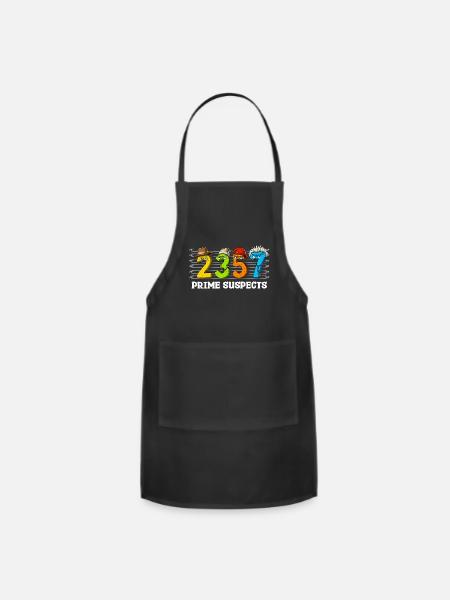 Funny Math Numbers - Adjustable Apron - black