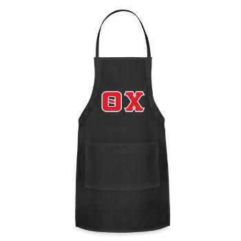 Greek Letters Theta And Chi - Adjustable Apron - black - Front - Julia (174cm)