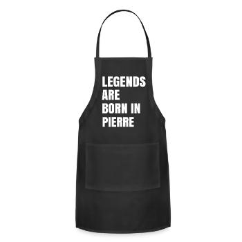 Legends Are Born In PIERRE Cool Gift - Adjustable Apron - black - Front - Julia (174cm)