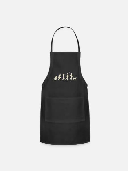 Evolution of Man and Dog Walk - Adjustable Apron - black
