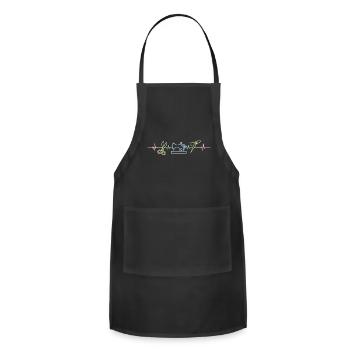 Quilting Sewing Quilt Gift For Quilter - Adjustable Apron - black - Front - Julia (174cm)