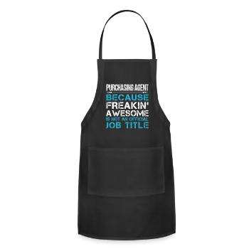 Purchasing Agent T Shirt - Freaking Awesome Gift I - Adjustable Apron - black - Front - Julia (174cm)