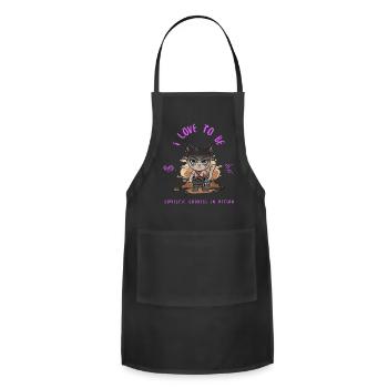 Domestic goddess in action - Adjustable Apron - black - Front - Julia (174cm)