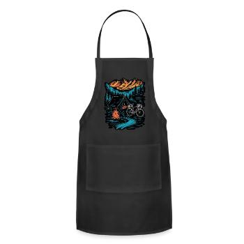 Bicycle Camping Mountains Nature Excursion - Adjustable Apron - black - Front - Julia (174cm)