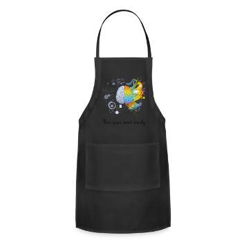 Chemise anatomie du cerveau , use your mind wisely - Adjustable Apron - black - Front - Julia (174cm)