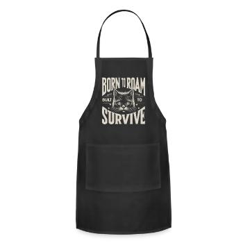 Born to Roam Built to Survive - Adjustable Apron - black - Front - Julia (174cm)