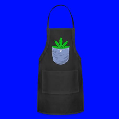Jesting 420 Pocket Of Herb Weed Marijuana Design - Adjustable Apron