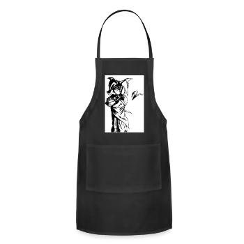 2 Raw - Adjustable Apron - black - Front - Julia (174cm)