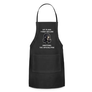 Funny Survive Apocalypse Survivavlist - Adjustable Apron - black - Front - Julia (174cm)