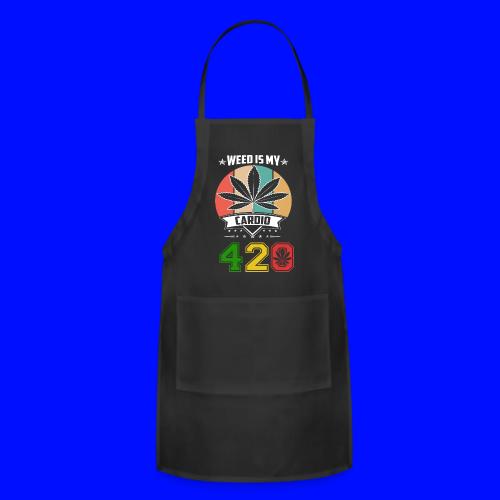 Quick Witted 420 My Cardio Herb Weed Marijuana - Adjustable Apron