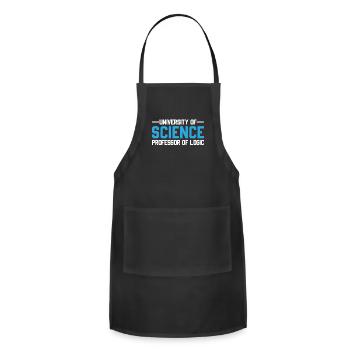 Professor of Logic At The University of Science - Adjustable Apron - black - Front - Julia (174cm)