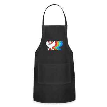 Cryptozoologist Cryptid Mothman - Adjustable Apron - black - Front - Julia (174cm)