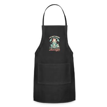 Funny Yoga Lover Not Short Concentrated Awesome - Adjustable Apron - black - Front - Julia (174cm)