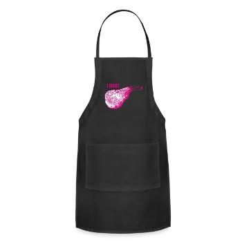 I want rib steak - Adjustable Apron - black - Front - Julia (174cm)