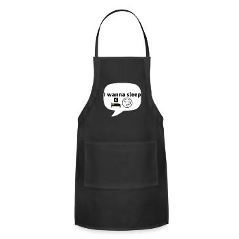 I wanna sleep - Adjustable Apron - black - Front - Julia (174cm)