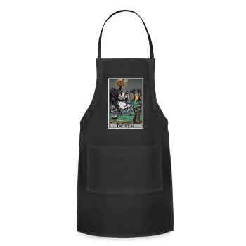 Death Tarot Card Terror Tarot - Adjustable Apron - black - Front - Julia (174cm)