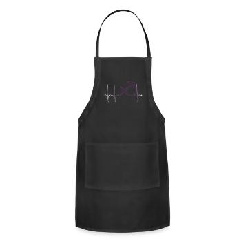 Sagittarius Heartbeat - Adjustable Apron - black - Front - Julia (174cm)