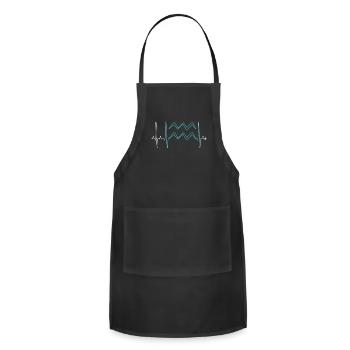 Aquarius Heartbeat - Adjustable Apron - black - Front - Julia (174cm)