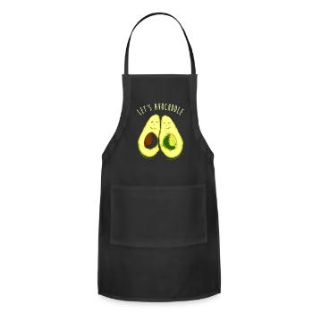 Let's Avocuddle Funny Avocado Clean Eating Paleo - Adjustable Apron - black - Front - Julia (174cm)