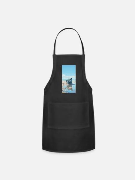 Beach and piano - Adjustable Apron - black