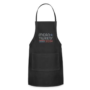Retro Mean Tweets 2024 - Adjustable Apron - black - Front - Julia (174cm)