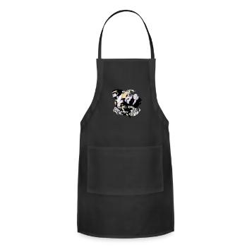 Jotaro and Star Platinum - Adjustable Apron - black - Front - Julia (174cm)