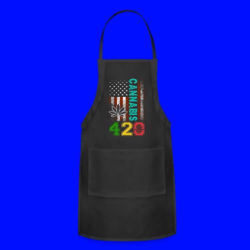 Amusing 420 American Herb Weed Marijuana Design - Adjustable Apron