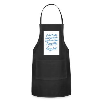 Assertiveness: I am me - Adjustable Apron - black - Front - Julia (174cm)