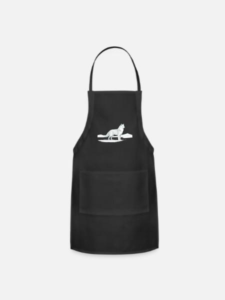 Silent Arctic Wolf - Adjustable Apron - black