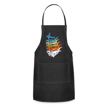 Skydive Parachute Jumper Skydiver - Adjustable Apron - black - Front - Julia (174cm)