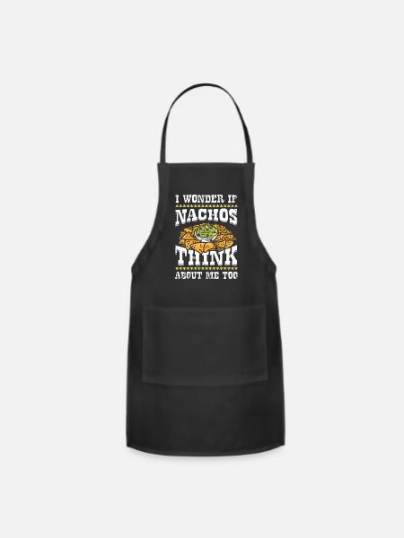 Funny Nacho Lover Gift - Adjustable Apron - black