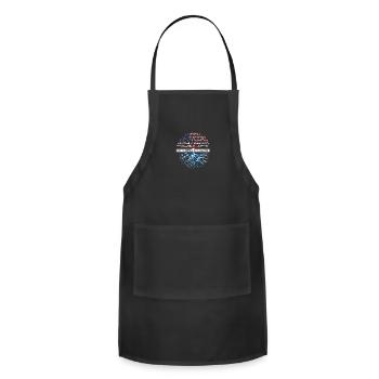 Bavaria Bavarian Flag USA American Family - Adjustable Apron - black - Front - Julia (174cm)