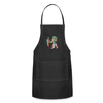 Mayan And Aztec Symbol Maya Tribe - Adjustable Apron - black - Front - Julia (174cm)