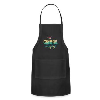 BE GRATEFUL EVERYDAY - Adjustable Apron - black - Front - Julia (174cm)